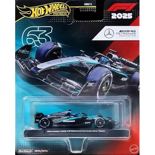 Hot Wheels Premium 2025 Formula 1 Mercedes-Amg Petronas (#63) Hrv11 - Jkd80 ürün görseli 1