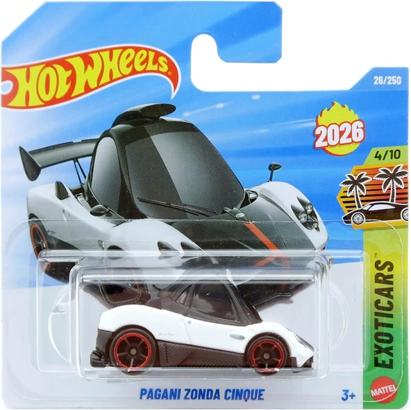 Hot Wheels - Pagani Zonda Cinque Tooned (1/64) White - Jjh34 ürün görseli 1