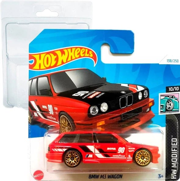 Hot Wheels Bmw M3 Wagon Hw Modified 10/10 (138/250) Htd89 Kırmızı 2024 + Koruyucu Kısa Kart Frikimon ürün görseli 1