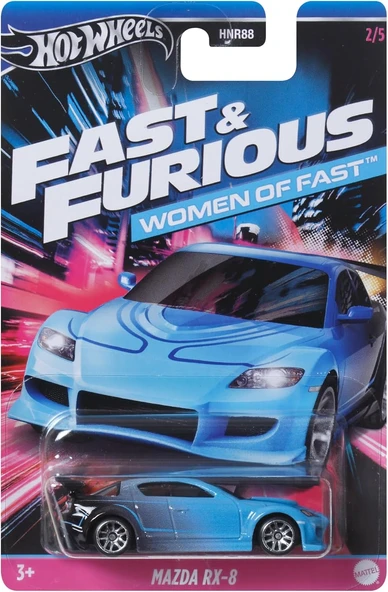 Hot Wheels Mazda Rx-8 Araba - Fast And Frious Kadınlar - Model Döküm Ölçeği 1:64 - Uzunluk 7 Cm, Hrw ürün görseli 1