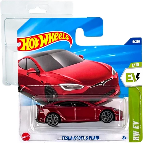 Hot Wheels - Tesla Model S Plaid - Hw Ev 1/10 - Hyw86 - Short Card - Basınçlı Döküm Model 1/64 - Koy ürün görseli 1