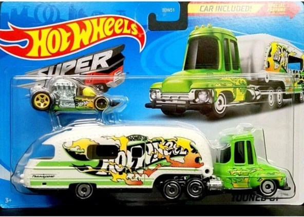 Hot Wheels Hot Wheels Taşıyıcı Tır Ve Araba Seti Tooned Up ürün görseli 1