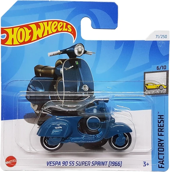 Hot Wheels - Vespa 90 Ss Super Sprint [1966] - Factory Fresh 6/10 - Htd23 - Short Card - Motosiklet ürün görseli 1