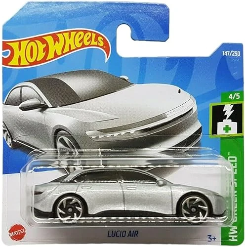 Hot Wheels - Lucid Air - Hw Yeşil Hız 4/5 - Hct24 - Kısa Kart - Gümüş Metalik - Mattel 2022 ürün görseli 1