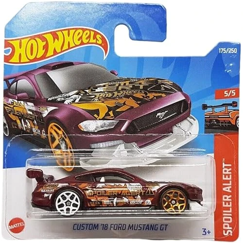 Hot Wheels - Custom ´18 Ford Mustang Gt - Spoiler Alert 5/5 - Hcv87 - Short Card - Mattel 2022 ürün görseli 1