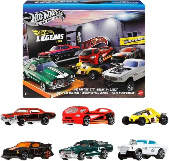 Hot Wheels 1:64 Ölçekli Metal Oyuncak Araba Ve Kamyonlar, Özel Süslemelere Sahip 6'Lı Hw Legends Ara ürün görseli 1