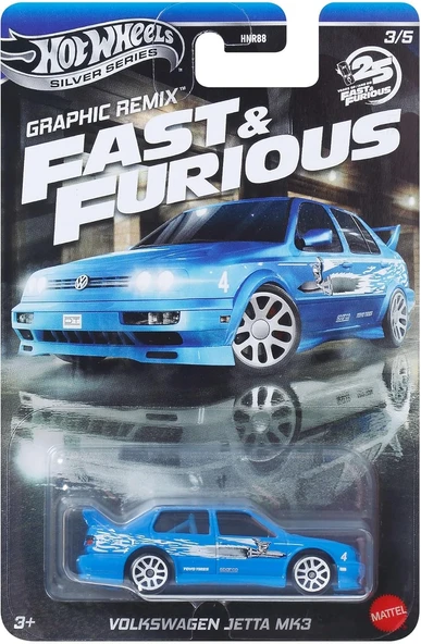 Hot Wheels Fast And Furious Graphic Remix Auto Vw Jetta Mk3 - Model Cast Ölçek 1:64 - Uzunluk 7 Cm - ürün görseli 1