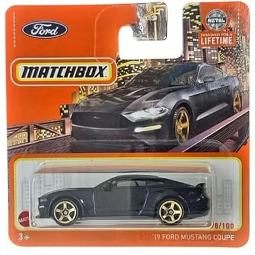 Matchbox - ’19 Ford Mustang Coupe - Black (1/64) Jfn10 ürün görseli 1