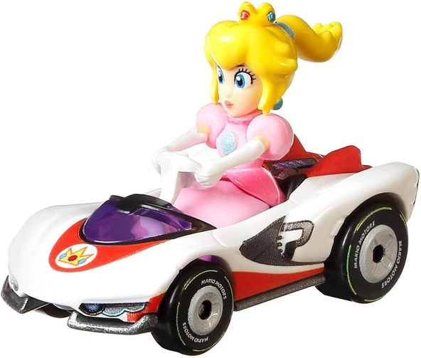 Hot Wheels 1:64 Scale Mariokart- Peach P-Wing Character Car ürün görseli 1