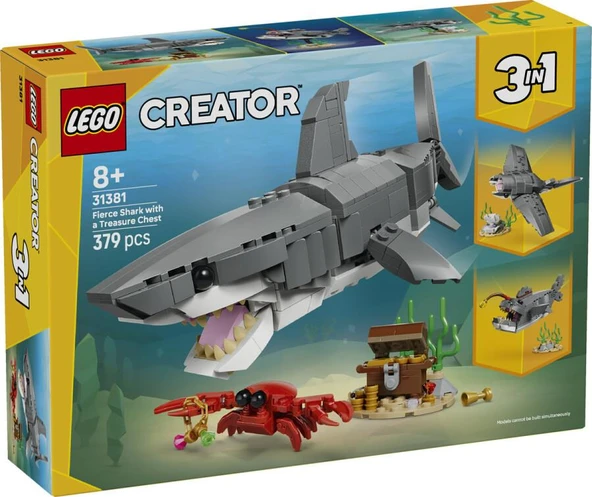 LEGO Creator 31381 Fierce Shark with a Treasure Chest ürün görseli 1