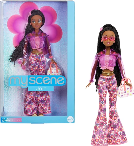 Barbie Signature My Scene Jai Oyuncak Bebek Ve Aksesuar Parçaları, Siyah Örgü Örgülü Saçlar, Binyılı ürün görseli 1