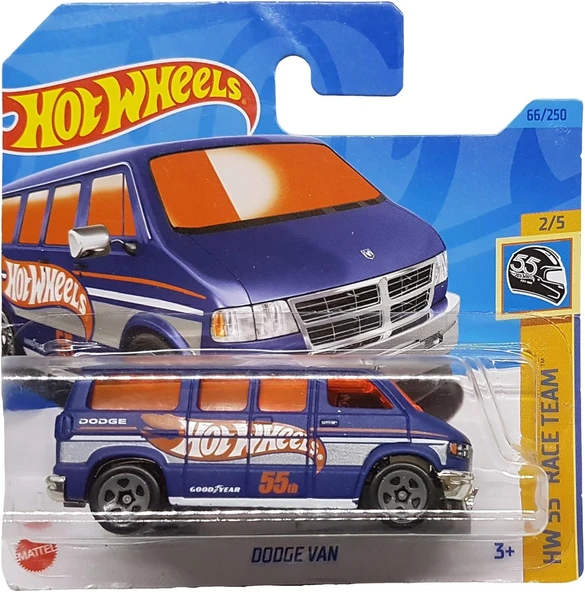 Hot Wheels - Dodge Van - Hw 55 Race Team 2/5 - Hkh67 - Short Card - Good Year - Ram - Mattel 2023 ürün görseli 1