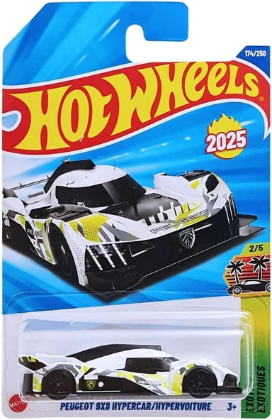 Hot Wheels Peugeot 9X8 Hypercar Hypervoiture Hyw11 Hw Exotics 2/5 Short Card Peugeot Lisanslı Mattel ürün görseli 1
