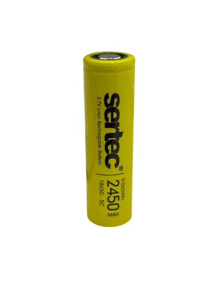 18650 3.7V 2450 Mah 5C Li-Ion Şarjlı Pil ürün görseli 1