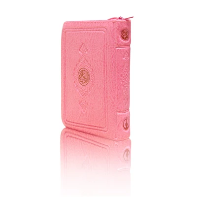 Cep Boy Kur'an-ı Kerim (Pembe Renk, Kılıflı, Mühürlü) ürün görseli 1