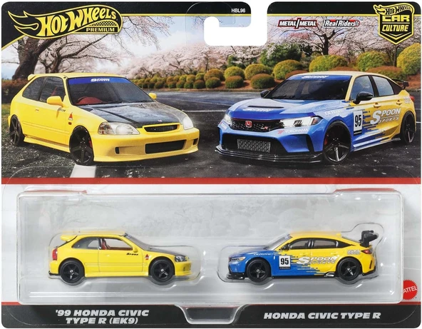 Hot Wheels 1:64 Ölçekli Araçlardan Oluşan Premium Car Culture 2'Li Paket, Benzersiz Çiftler, Real Ri ürün görseli 1