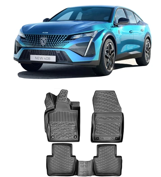 Peugeot 408 2023 Sonrası BTM 3D Havuzlu Paspas ürün görseli 1