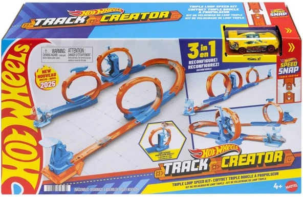 Hot Wheels Track Creator Triple Loop Kit, Jdw39 ürün görseli 1