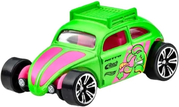 Hot Wheels Neon Yarışlar Temalı Arabalar Jby93 Neon Speeders Custom Volkswagen Beetle ürün görseli 1