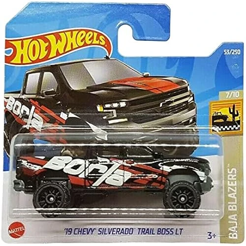 Hot Wheels - 19 Chevy Silverado Trail Boss Lt - Baja Blazer 7/10 - Hct49 - Kısa Kart - Gm - Borla - ürün görseli 1