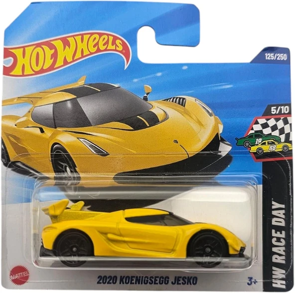 Hot Wheels - 2020 Koenigsegg Jesko - Hw Race Day 5/10 - Hyy66 - Short Card - Sarı - Mattel 2025-1:64 ürün görseli 1
