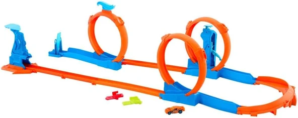 Hot Wheels Track Creator Triple Loop Kit, Jdw39 - Resim 8