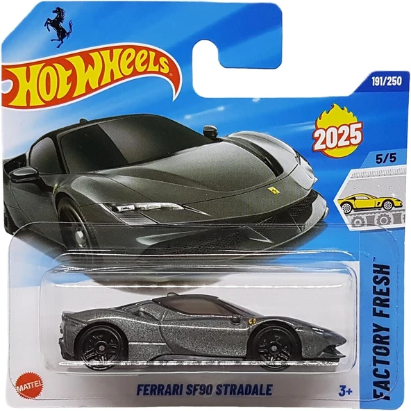 Hot Wheels - Ferrari Sf90 Stradale (1/64) Gray - 2025 Case ürün görseli 1