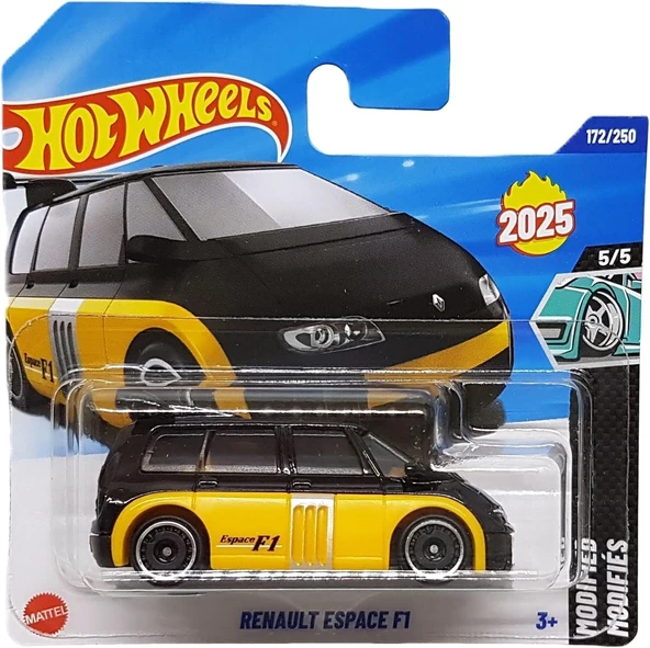 Hot Wheels - Renault Espace F1 - Hw Modified 5/5 - Jbb76 - Short Card - Siyah Sarı - Mattel 2025 - L ürün görseli 1