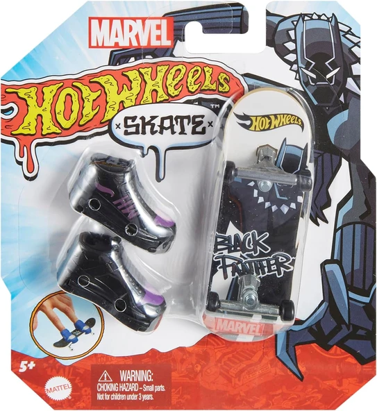 Hot Wheels Skate Temalı Parmak Kaykay Ve Ayakkabı Paketleri Hmy18 Hnl74 Black Panther ürün görseli 1