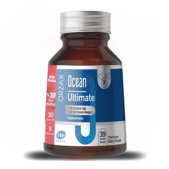 Ocean Ultimate Balık Yağı 1700 mg Softjel 39 Kapsül Avantajlı Paket ürün görseli 1