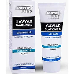 SOFTTO PLUS HAVYAR CHARCOAL SİYAH KİL MASKESİ 100 ML ürün görseli 1