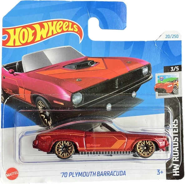Hot Wheels - ´70 Plymouth Barracuda - Hw Roadsters 3/5 - Htc95 - Short Card - Mopar - Chrysler - Mat ürün görseli 1