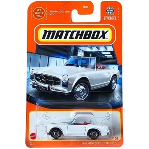 Matchbox 1963 Mercedes-Benz 230 Sl - White (1/64) Long Card - Hvn39 ürün görseli 1