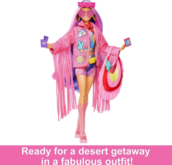 Barbie Extra Seyehat Bebekleri - Çöl Temalı - Resim 3