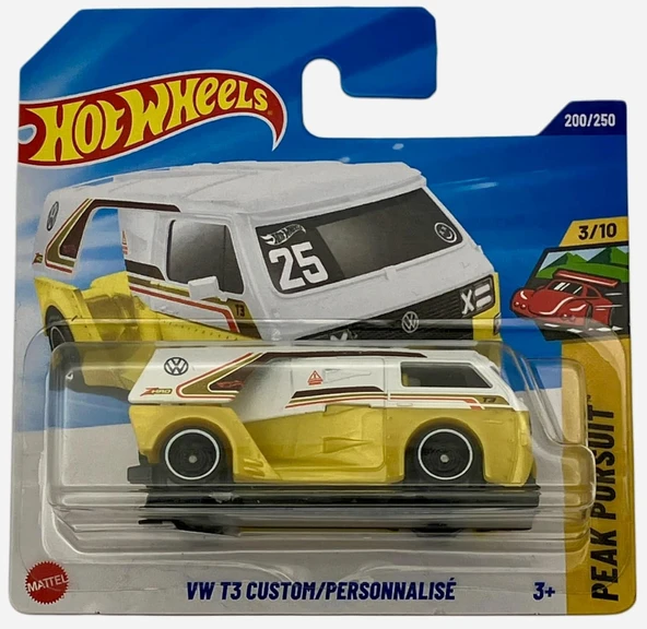 Hot Wheels Vw T3 Custom Yarış Arabası, Koleksiyonluk Diecast Model, Sarı Ve Beyaz, 3+ Yaş, Peak Purs ürün görseli 1