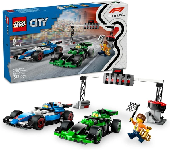 Lego City Vcarb Ve Sauber Yarış Arabalı F1 Gridi Oyuncak Araç Seti 60474-6 Yaş Ve Üzeri Kız Ve Erkek ürün görseli 1