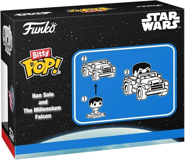 Funko Pop! Bitty Ride: Star Wars - Millenium Falcon Ile Han Solo - Resim 3