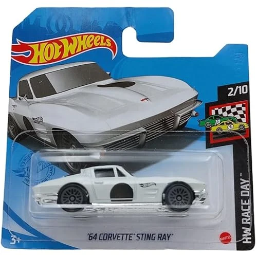 Hot Wheels - 64 Corvette Sting Ray - White (1/64) Gtb88 ürün görseli 1