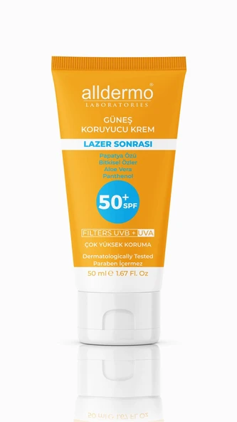 ALLDERMO SPF50 LAZER EPİLASYON SONRASI CİLT KREMİ 50 ML ürün görseli 1