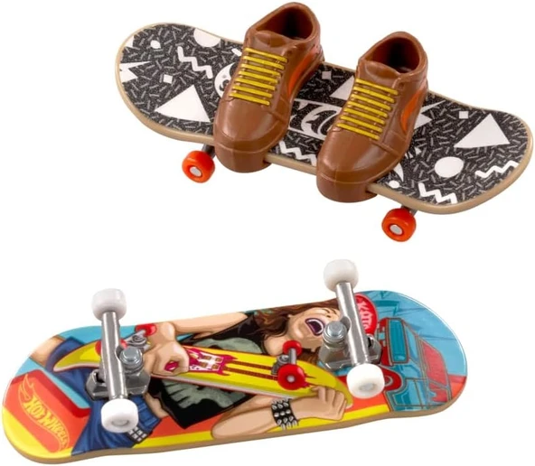 Hot Wheels Skate Retro Temalı İkili Parmak Kaykay Ve Ayakkabı Paketleri Hxl17-Hxl20 ürün görseli 1
