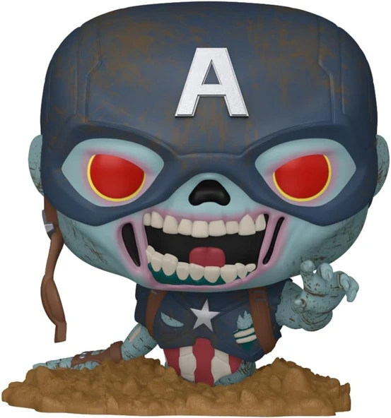 Funko Pop Marvel: Zombie Captain America - Resim 2