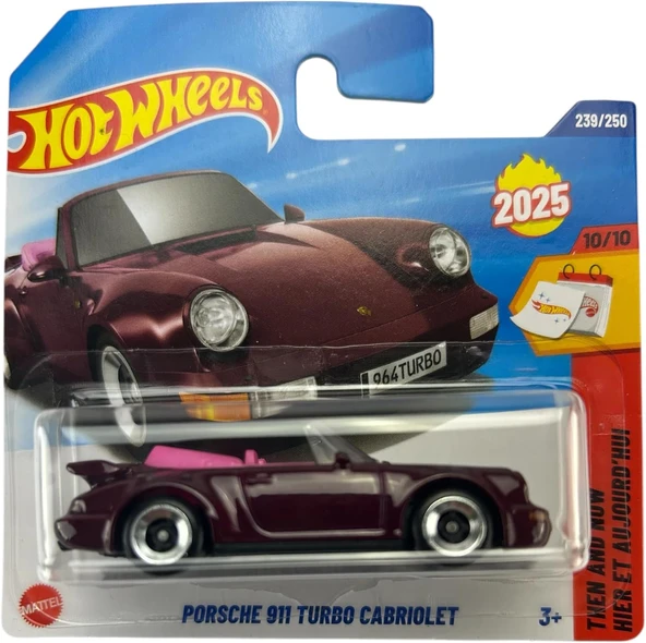 Hot Wheels Porsche 911 Turbo Cabriolet, 2025 Koleksiyonu, 239/250, Tekli Araba, Hyw37 ürün görseli 1