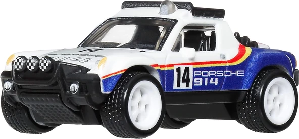 Hot Wheels Porsche 914 Safari, 1:64 Ölçekli Birinci Sınıf Oyuncak Araba, Real Riders Ve Gövde Lastik ürün görseli 1