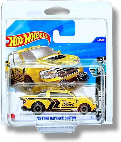 Hot Wheels - ´22 Ford Maverick Custom - Hw Modified 1/5 - Hyx00 - Short Card - Yellow - Mattel 2025- ürün görseli 1