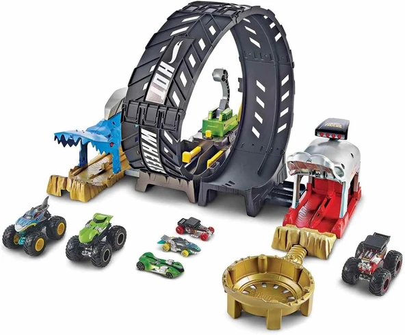 Hot Wheels Monster Trucks Çemberde Yarış Seti Hbh70 Renkli 3+ ürün görseli 1