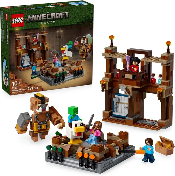 Lego Minecraft Orman Malikanesi Dövüş Ringi 21272-10 Yaş Üzeri Kız Ve Erkek Çocuklar Için Tavuk Joke ürün görseli 1