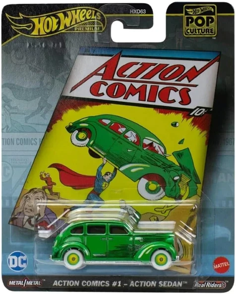 Hot Wheels Pop Culture Premium Arabalar Hvj50 Action Comics #1 Action Sedan ürün görseli 1