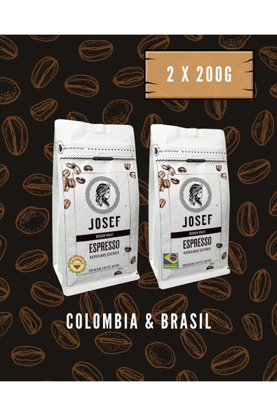 josef Single Origin Brazil & Colombia Espresso Kahve 200GR 2'li Paket ürün görseli 1