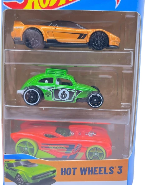 Hot Wheels 3'Lü Araba Seti - Set 12, Byktbc2784Hw - Resim 2