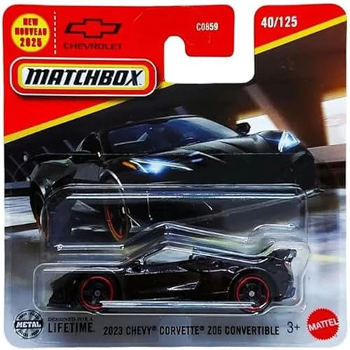 Matchbox - 2023 Chevy Corvette Z06 Convertible - Black (1/64) Jbn76 ürün görseli 1